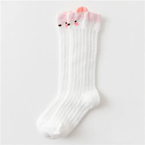 white cat Летние носки для малышей короткие носки для мальчиков и девочек детские гольфы с милым рисунком летние носки для маленьких девочек одежда для малышей - Цвет: white cat