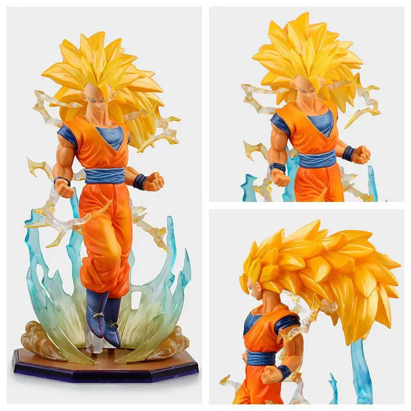 Dragon Ball F.Zero Super Saiyan Three Son Goku 18cm PVC Action Figure Collectible Kid Toys Figura Juguete Brinquedos Model Gifts | Игрушки и