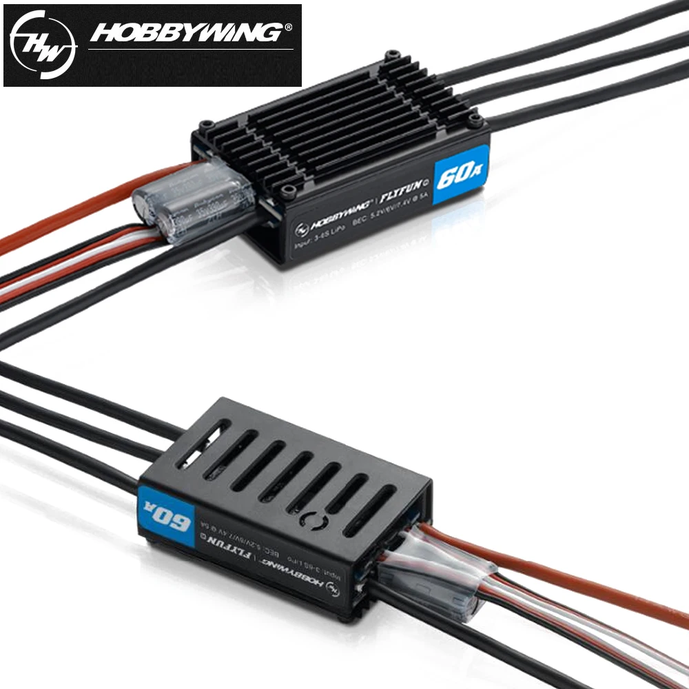 

1pcs Hobbywing FlyFun V5 60A/80A/120A/130A/160A Brushless ESC 3-6S Lipo with DEO Function for RC Aircraft Quadcopter