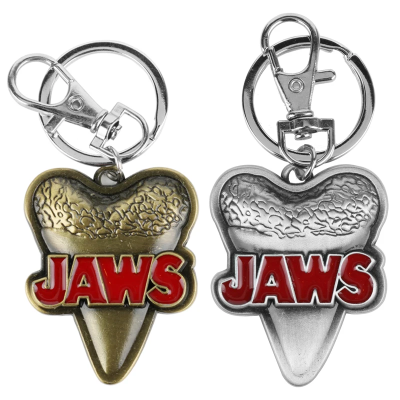 dongsheng Unisex Charm Jewelry Universal Studios Jaws Shark Week Ride Tooth With Tag Heart Letter Keychain | Украшения и