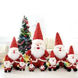 Мультфильм рождественские милые плюшевые игрушки красный Санта Клаус мягкого хлопка PP чучела куклы рождественские мягкие Подарочные