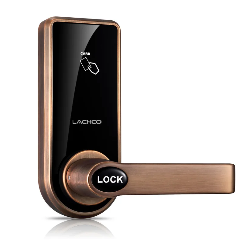 Electronic Door Lock Code, 2 ID Cards, 2 Mechanical Keys Touch Screen Keypad Digital Password Lock Keyless lk818BS