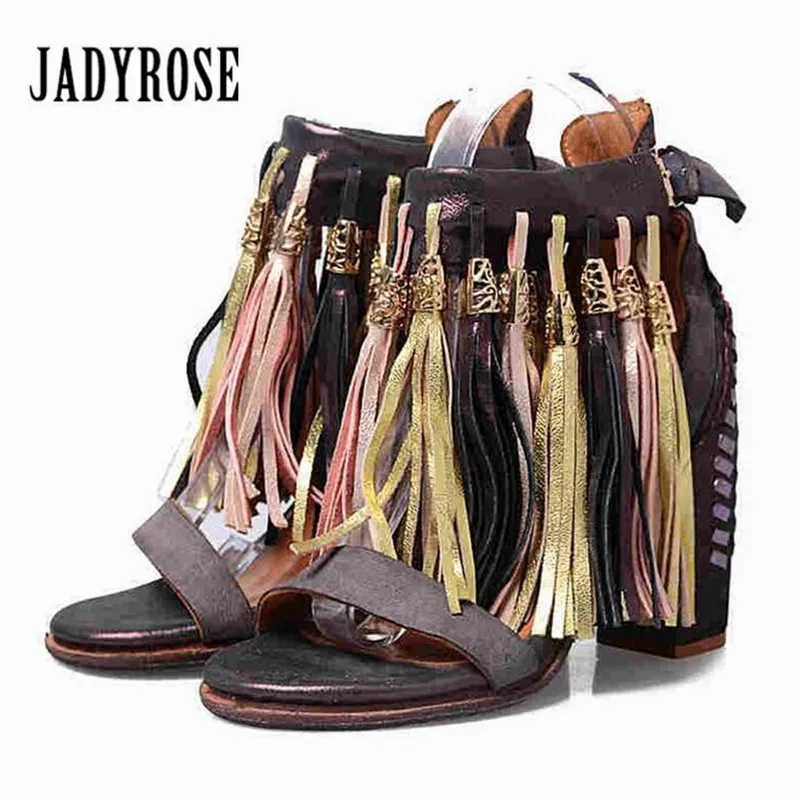 chunky leather gladiator sandals