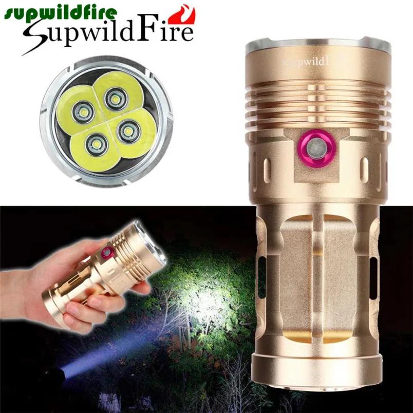 

20000LM 4 x XM-L T6 LED Flashlight Torch 4 x 18650 Hunting Lamp