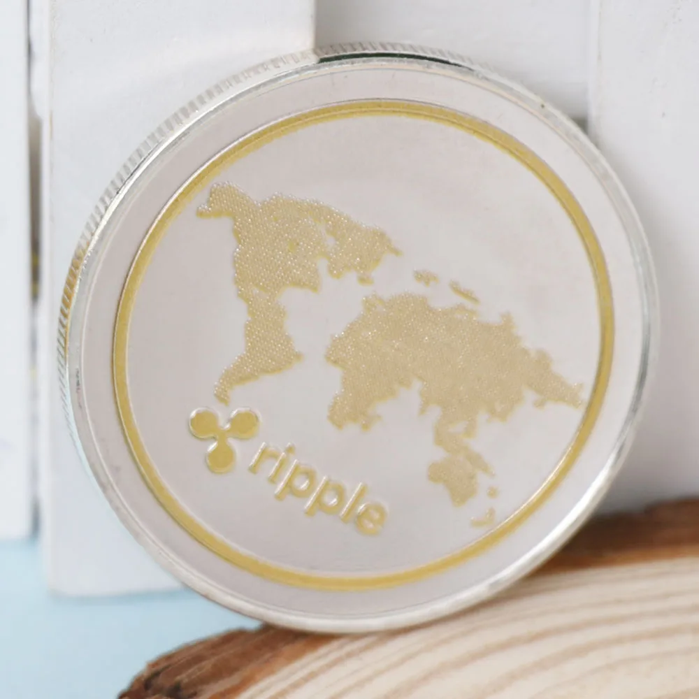 Новинка 1 шт. монета ряби золотой серебряный цвет XRP криптовалюминесцентная