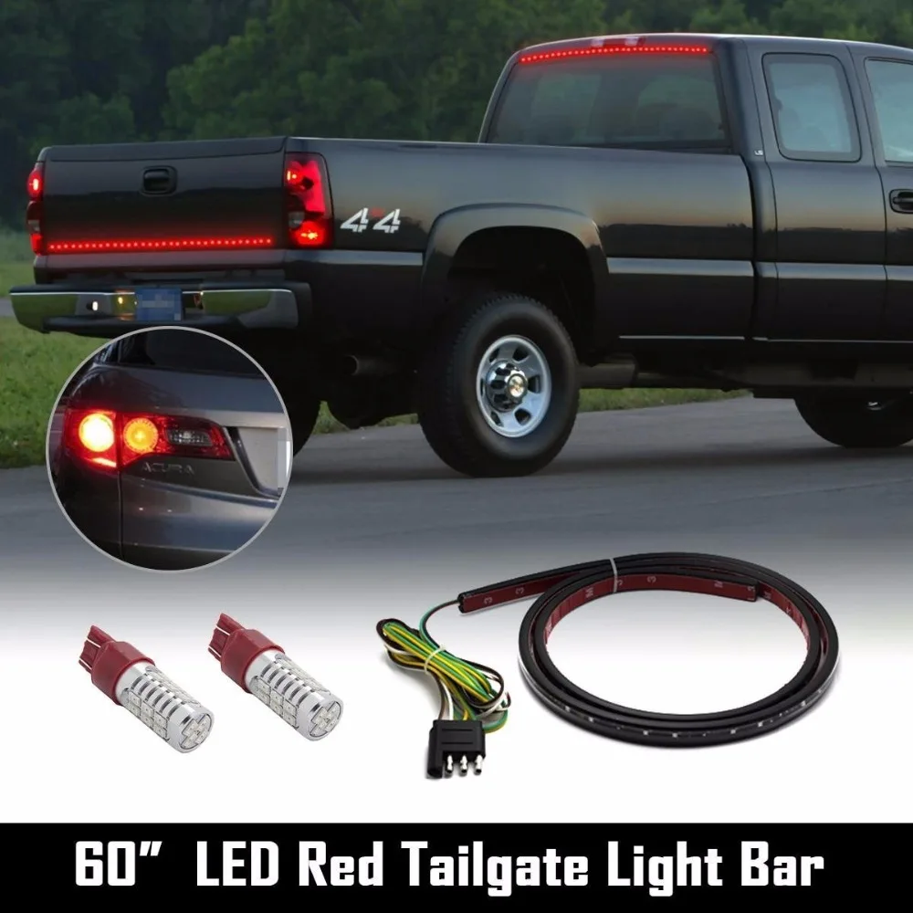 Barra de luz LED roja Universal para puerta trasera 60