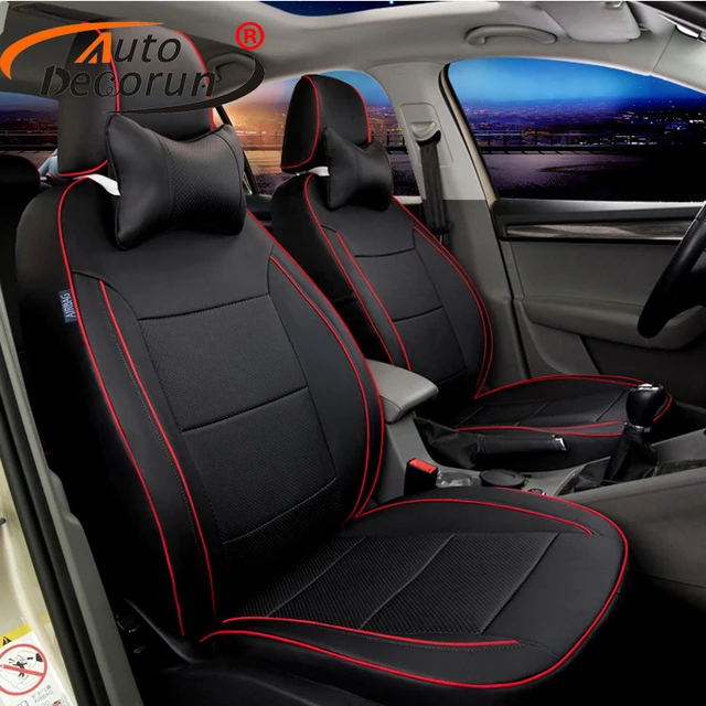 AutoDecorun Custom fit car seat cover PU leather for toyota wish seat covers set accessories