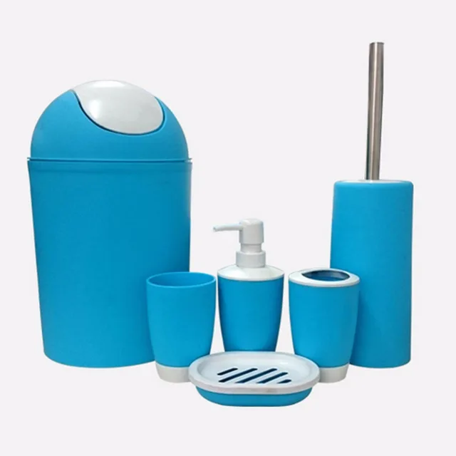 Ceramic Bathroom Set Of Six Piece Lotion Bottles Cups Toothbrush Ceramic Bathroom Set Of Six Piece Lotion Bottles Cups Toothbrush Cup Soap