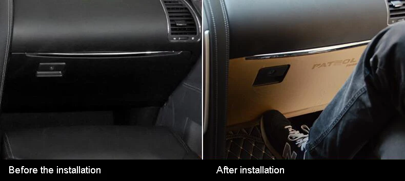AOSRRUN шкафчики co-pilot покрывают кожаный бардачок для защиты кожного покрытия автомобильные аксессуары для Nissan Patril y62