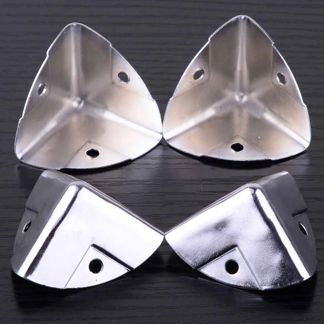 High Quality 4Pcs Silver Metal Wooden Case Corner Angle Brace