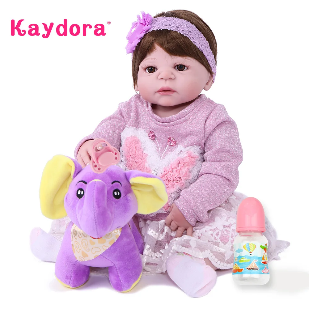 Реалистичная силиконовая кукла 55 см 22 дюйма brinquedos bonecas lol reborn baby menino KAYDORA | Игрушки