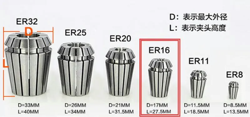 13 шт./лот ER16 1-10 мм Весна Колле Набор цанга Для фрезерные машины