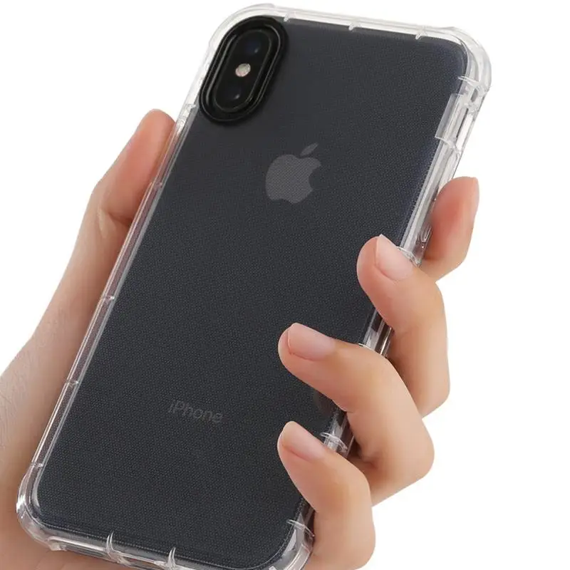 

BaySerry mobile phone protective case soft shell four-corner airbag drop-proof transparent tpu protective shell for iphone 7/8