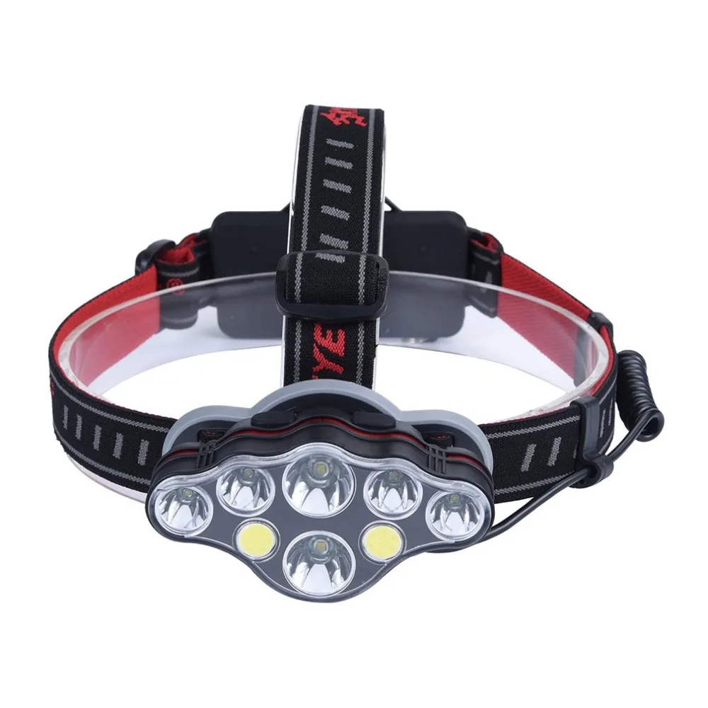 2T6 + 4XPE 2COB сильные фары 5led на голову дальнего действия с usb кабелем мощный Удобный