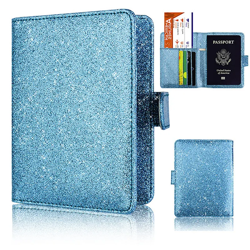BISI GORO Роскошная Обложка для паспорта и путешествий для женщин и мужчин Блестящий Матовый кожаный бумажник для паспорта визитницы