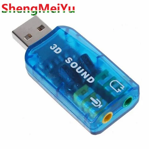 100 шт./лот 3D Аудио USB внешняя звуковая карта адаптер 5 1 канальный звук