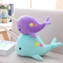 1pc 25/35cm 5 Patterns Plush stuffed toys Cute narwhal dolls Boutique Unicorn Pendant Home decoration ornaments Kid's Xmas Gifts