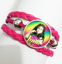 8 pcs Novo estilo de alta qualidade Super pop cantor Elenco de Soja Soja Luna Luna prata Pulseiras estou lua de vidro cadeia de mão