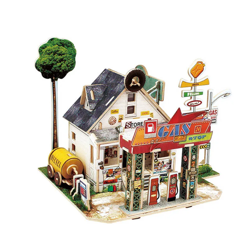 24 стиля Diy деревянный дом для кукол миниатюрная домашняя модель головоломка игрушка кукольный дом мебель аксессуары игрушка подарок для детей