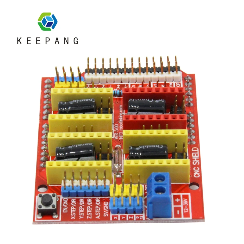 1 шт. A4988 драйвер щит с ЧПУ V3 для 3D принтеры Плата расширения Arduino гравер