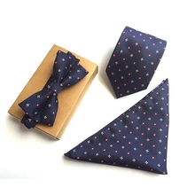 Mantieqingway бренд классический мужской s галстук с запонками Свадебный квадратный Карманный галстук набор носовой платок галстук наборы модные цветочные галстуки для мужчин