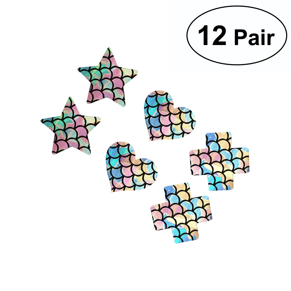 12 пар носочков на одноразовые самостоятельно липкие чашечки пуховые несколько стилей один раз Применение соска Обложка для Для женщин