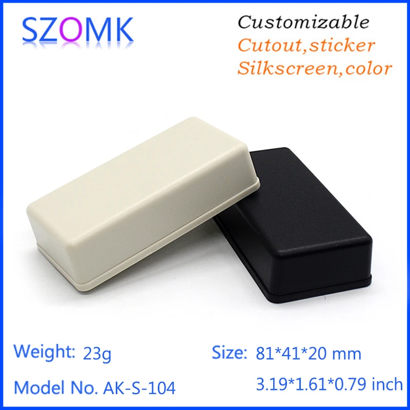 

one piece szomk plastic casing for electronic plastic enclosure connector diy plastic box for electronics project 81*41*20mm