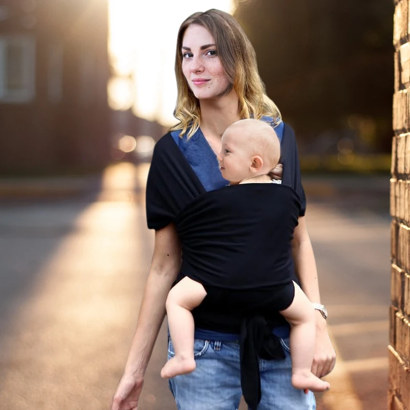 

EGMAO Comfortable Fashion Infant Sling Soft Natural Wrap Baby Carrier Backpack 0-3 Yrs Breathable Cotton Hipseat Nursing Cover
