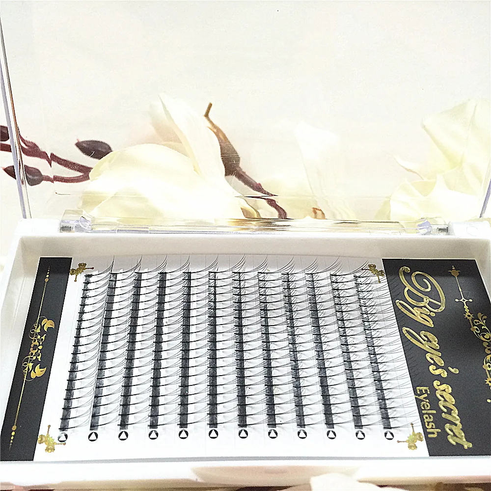 

Russian Volume 3D Eyelashes Extension Premade Fans 100% Silk Private Label Wholesale Price Eyelashes False Lashes Free Shipping