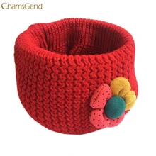 Oct 29 элегантный зимний детский шарф с цветочным рисунком, модный детский шарф с кольцом для маленьких мальчиков и девочек, вязаная манишка