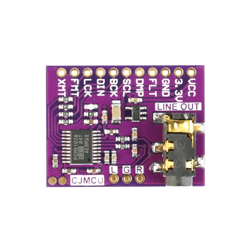Плата DAC декодера интерфейса I2S PCM5102 модуль плеера для Raspberry Pi pHAT плата формата