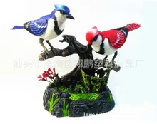 Electronic Small bird Toys sound control toys double birds simulation lovers bird children puzzle toys gifts for kids