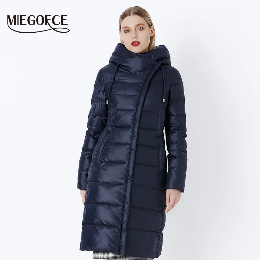Goedkoop Miegofce 2019 Jas Winter Vrouwen Hooded Warme Parka Bio Pluis Parka Jas Hight Kwaliteit Vrouwelijke Nieuwe Winter Collectie hot
