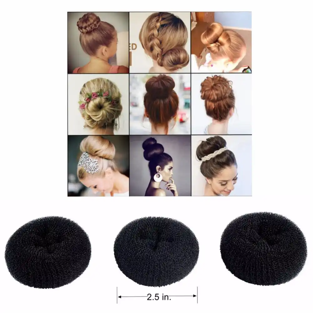 Clothobeauty 3 Pcs Extra Small Size Kids Children Hair Bun Donut
