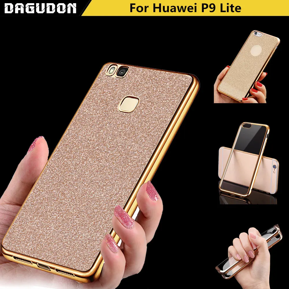 Funda para huawei p9 lite Bling huawei p9 lite Cubierta dorada TPU suave silicona para teléfono fundas finas purpurina accesorios de cubierta|huawei p9 lite casephone cases - AliExpress