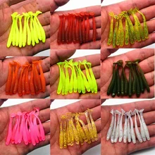 10 pcs Wobbler Jigging Fishing Lure Soft Worm Shrimp 5cm 0.7g Jerkbait Fish Ocean Rock wholesale Free Shipping FA-200