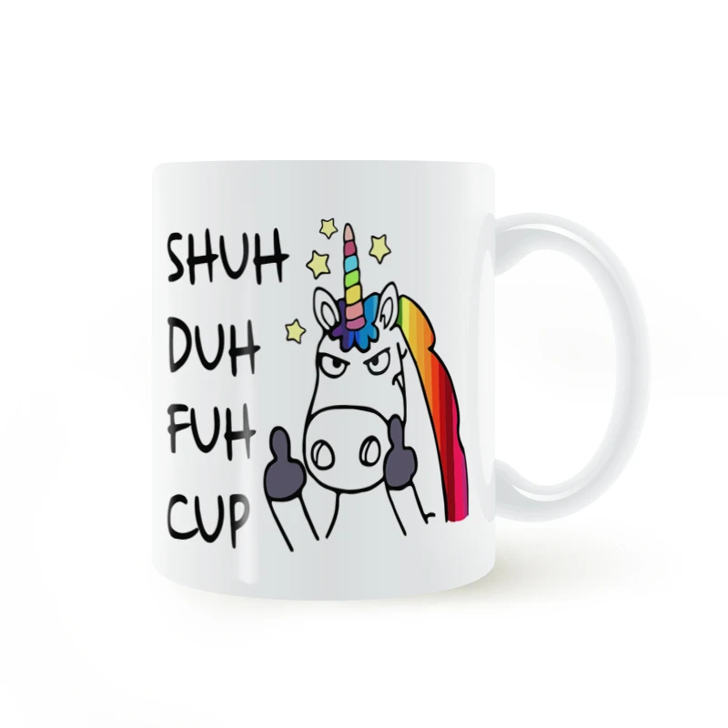 

Shuh Duh Fuh Cup Unicorn Coffee Mug Ceramic Cup Creative Gifts 11oz