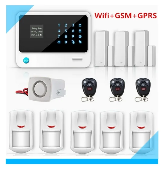Factory price G90B LCD Display Wifi GSM Alarm System Burglar Security Alarm System with Two way