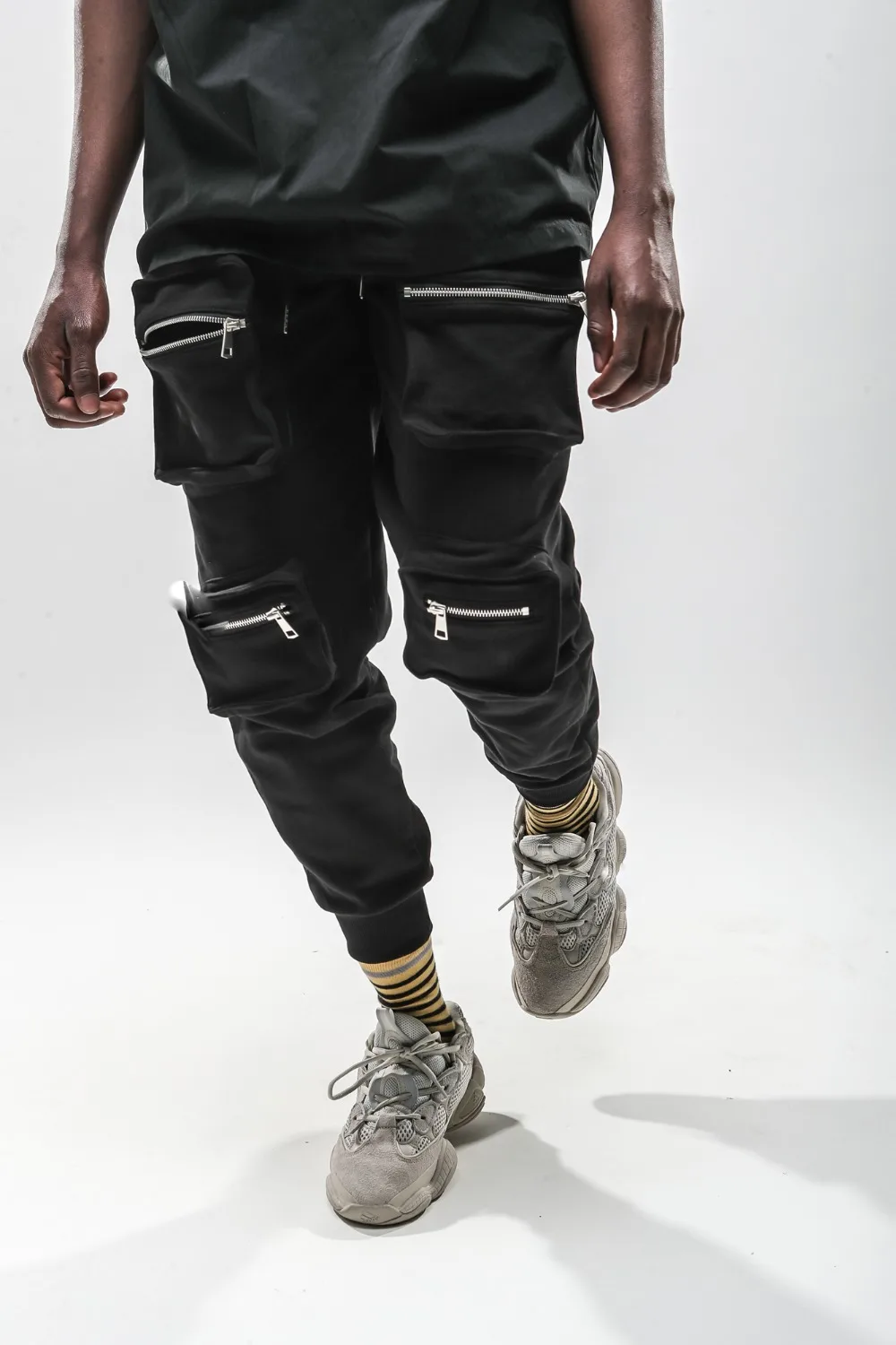 VFIVEUNFOUR 2019 New Arrivals Hip Hop Zipper Multi Pockets Harem Joggers Pants Sweatpants  Mens Harajuku Casual  Male Pants