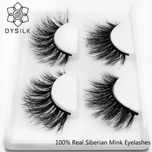 DYSILK 2 пары 3D норковые ресницы безжалостные ресницы ручной работы многоразовые натуральные ресницы Популярные Накладные ресницы для макияжа