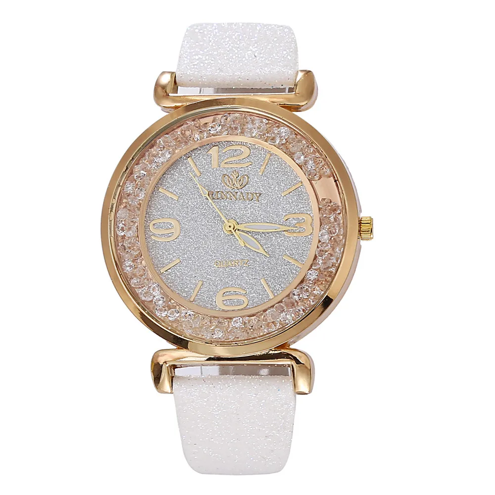 

Women Ladies Bling Diamonds Crystal Stainless Steel Analog Quartz Wrist Watch Rinnady convex watch Watches gift relogio feminino