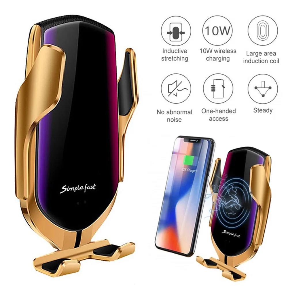

FDGAO 10W Automatic Fast Charging Qi Wireless Car Charger For iPhone 11 XS X XR 8 Samsung S10 S9 Air Vent Mount Car Phone Holder