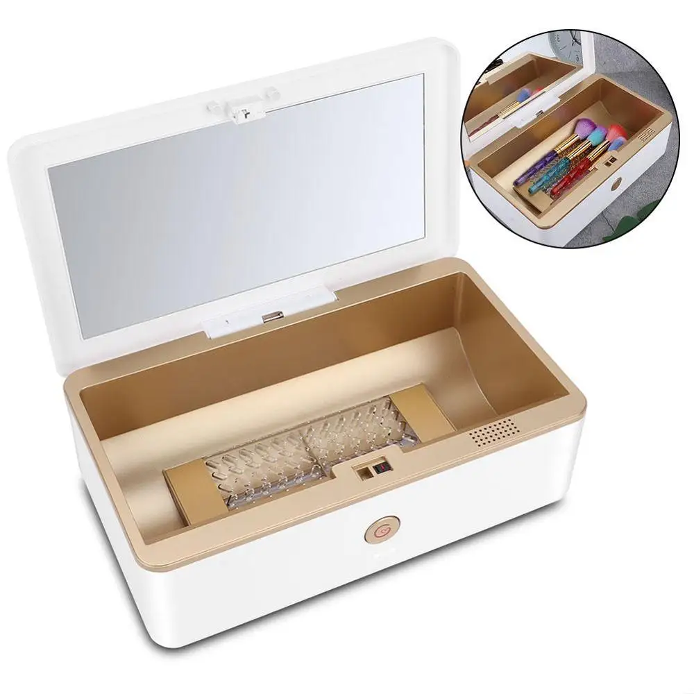 

UV Sterilizer Box Nail Art Tool Sterilizer Box Disinfection Cabinet Toothbrush Makeup Brushes Disinfecting Nail Art Equipment