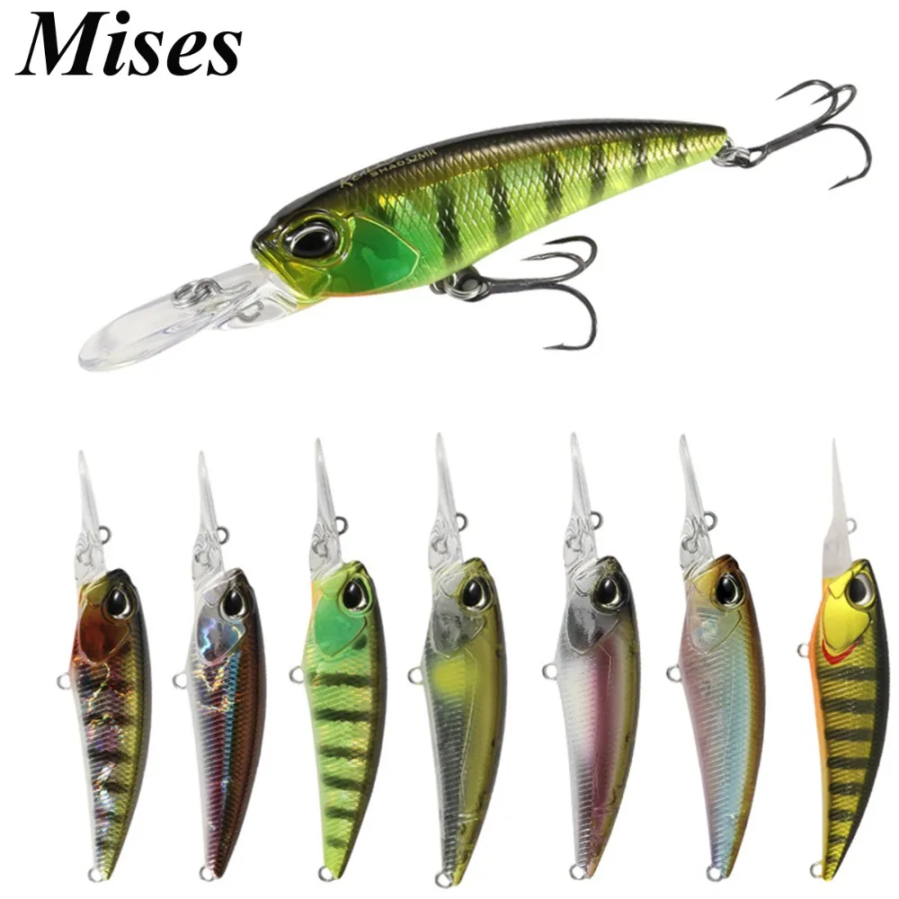 

Mises 6cm 6g Seven Colors Small Size Sinking Bionic Minnow Artificial Hard Bait Weever Fishing Lure Professional Fishing Tackles
