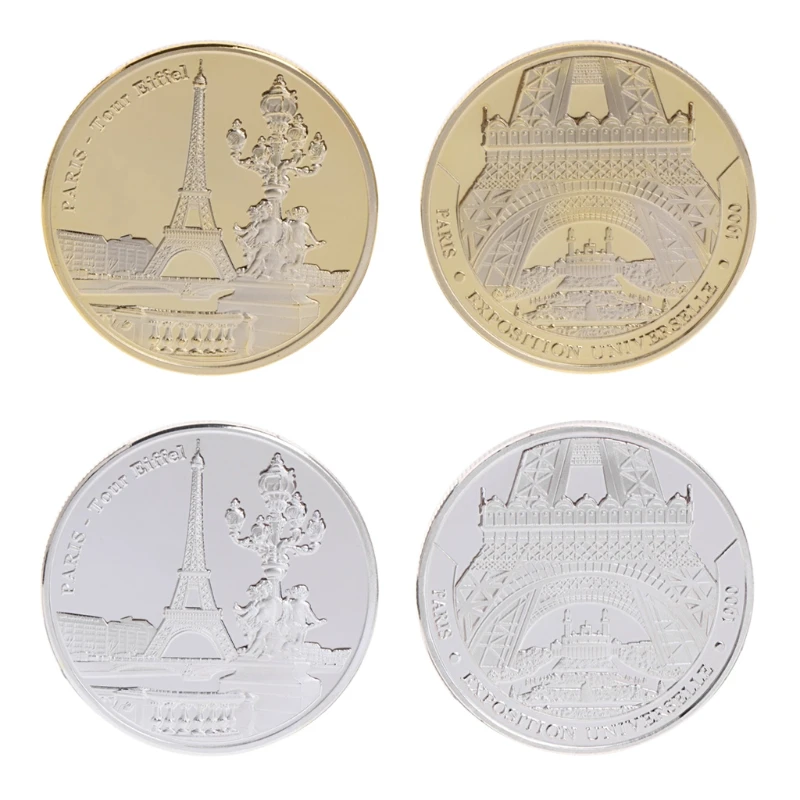 Commemorative Coin Paris Tower Building Collection Arts Gifts BTC Bitcoin Alloy collection enthusiasts