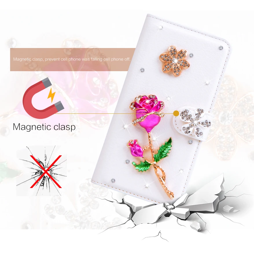  For Meizu M3 Note Case Luxury Diamond Stand Flip Wallet Leather Case For Meizu M3 M5 Note 3 Mini Ca