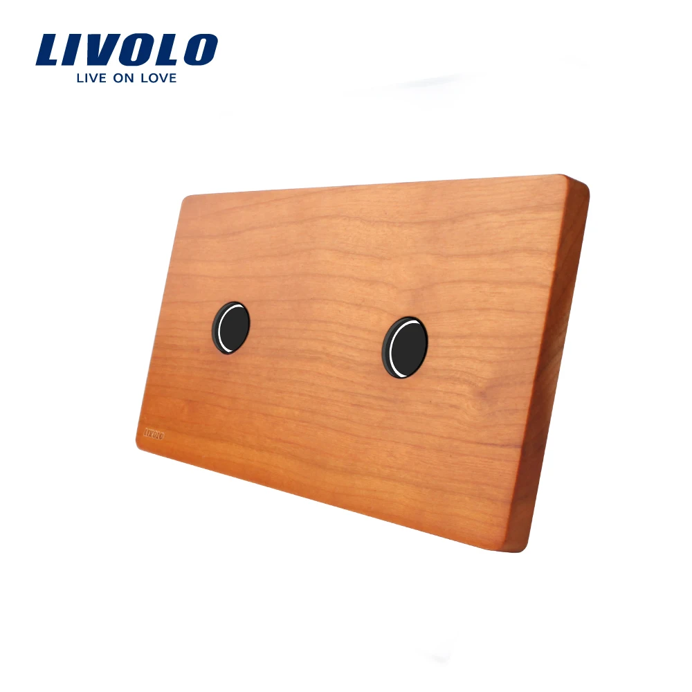 

Livolo Luxury Cherry Wood panel , 151mm*80mm, EU standard, Double Cherry Wood Panel,VL-C7-C1/C1-21