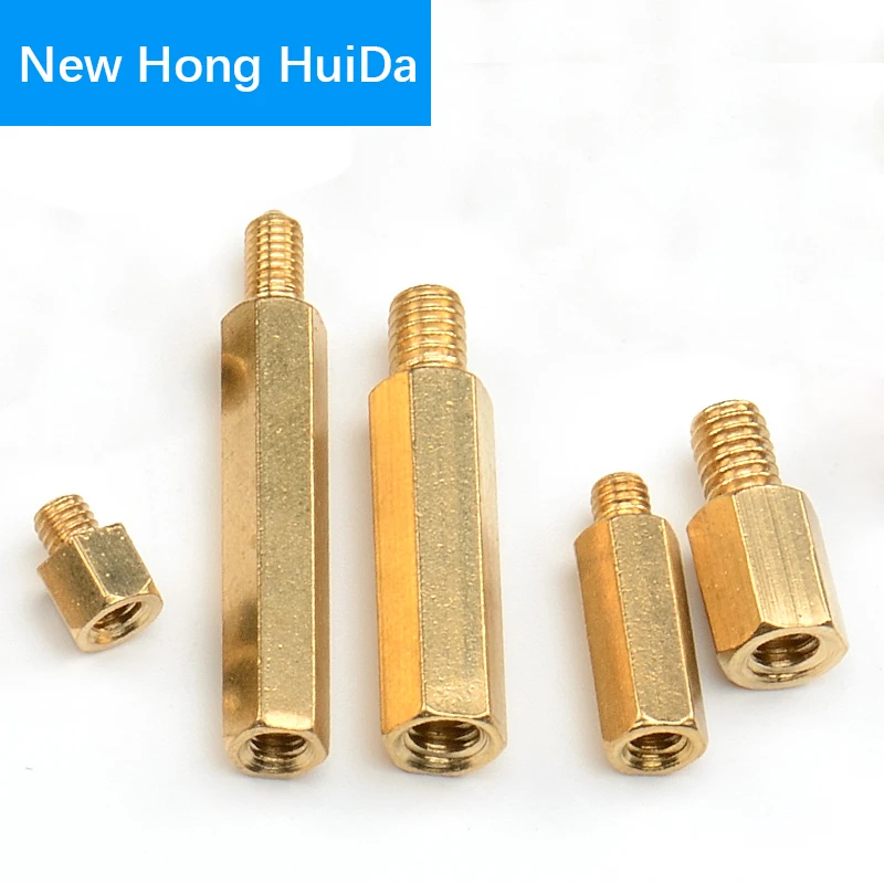 20 Pieces M4 Female Threaded PCB Brass Standoff Spacer 40mm High Gold Tone M4x40 