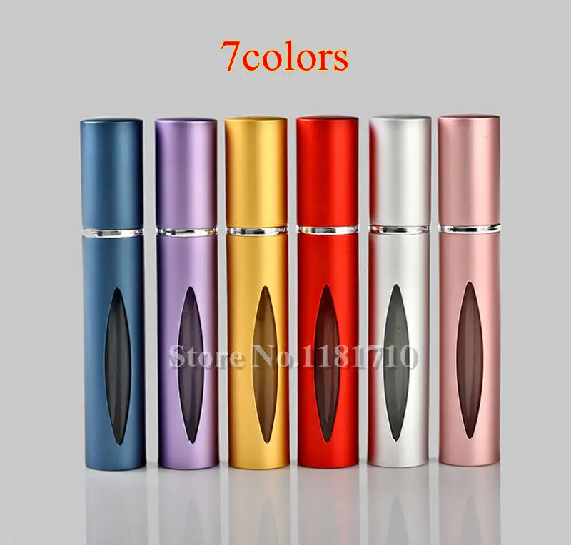 

5pcs High Quality 10ml Roll On Bottle with Stainless Steel Roller Ball Aluminum Refillable Perfume Glass Essential Oil Vials