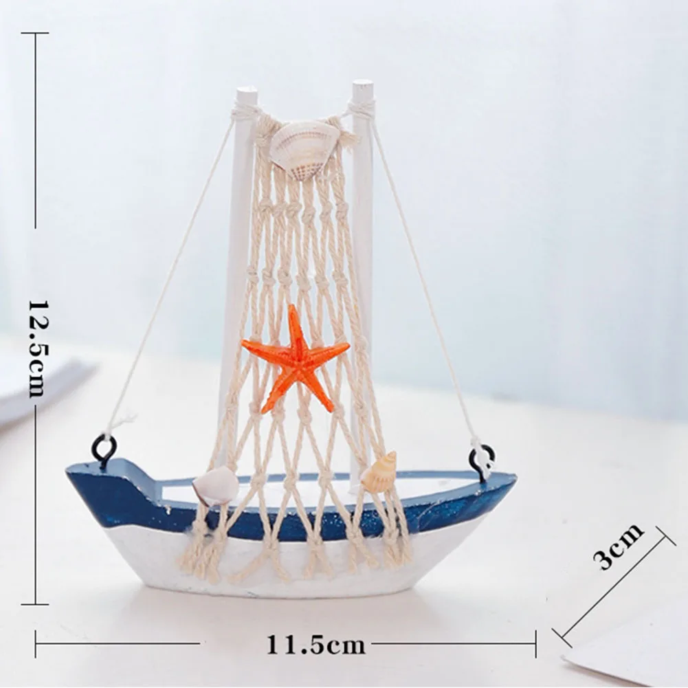 Реквизит домашняя модель парусной лодки дети Средиземноморский стиль игрушки Морской Декор деревянная мебель подарок спальня мини офис